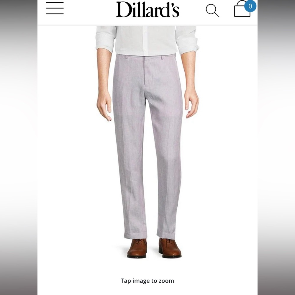 Baird McNutt Alex Slim-Fit Mens Linen Suit Pants (34x32) New with Tags